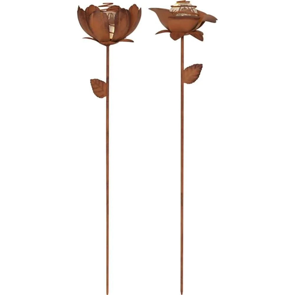 Blomst solcelle dekor 2-pk v:4837919