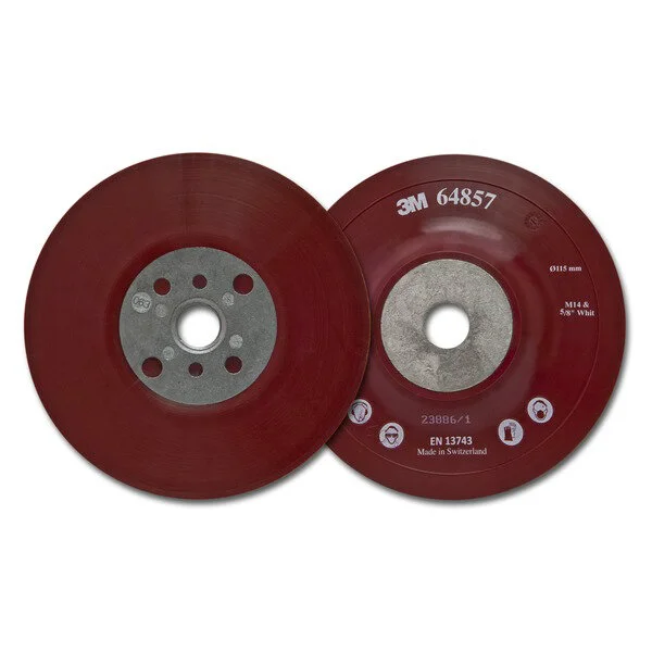 3M Støtteplate for fiberrondell, m14 og 5/8 tråd, rød riflet, 125 mm v:1707932