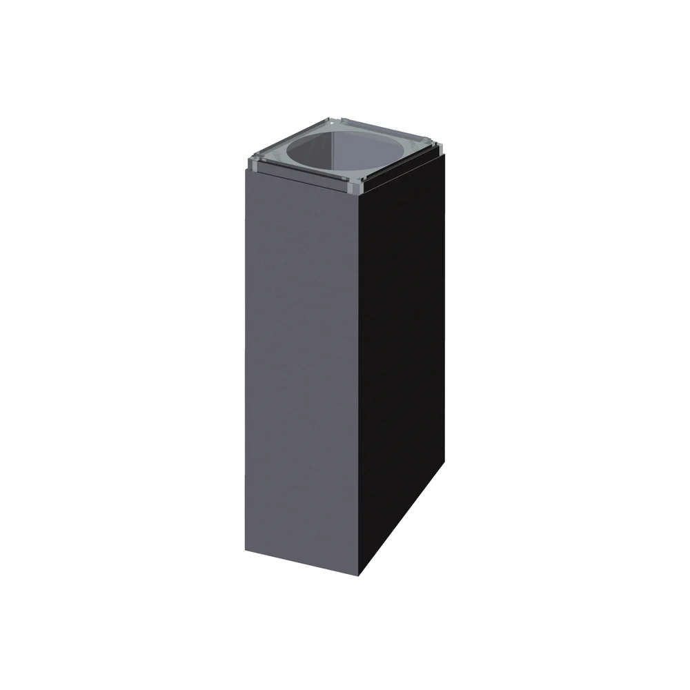 Mantel firkantet med stagplate 2000 mm sort v:8267221 Mantel firkantet med stagplate 2000 mm sort v:8267221