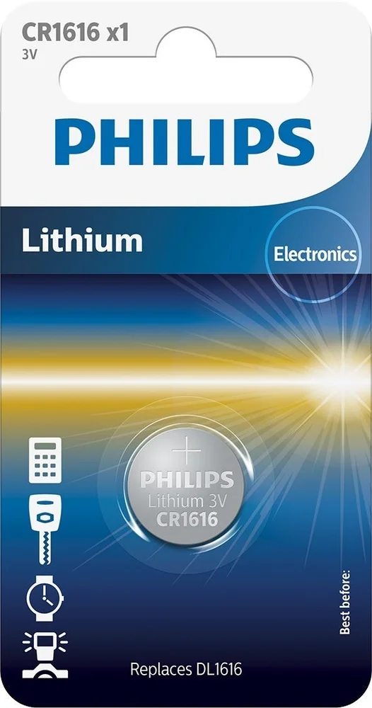 PHILIPS BATTERI KNAPP CR1616 v:9237131 PHILIPS BATTERI KNAPP CR1616 v:9237131