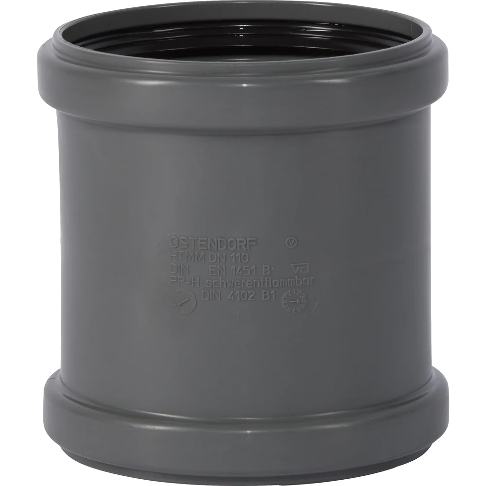 HT SAFE DOBBEL SKJØTEMUFFE PP GRÅ 110MM v:2430298 HT SAFE DOBBEL SKJØTEMUFFE PP GRÅ 110MM v:2430298