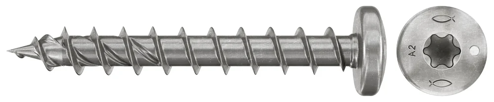 Treskrue rustfri A2 panhode TX 5x30 mm 200 stk v:6527197