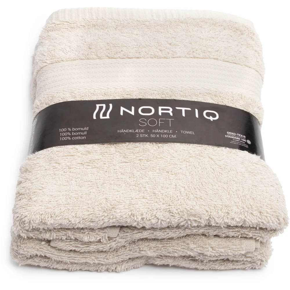 NORTIQ HÅNDKLÆR SOFT 2 PK BEIGE 50X100CM 450G v:5666783 NORTIQ HÅNDKLÆR SOFT 2 PK BEIGE 50X100CM 450G v:5666783
