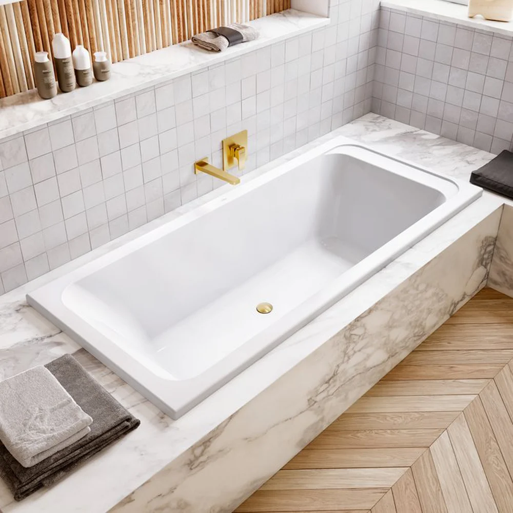 V&B ARCHITECTURA BADEKAR 180X80 FOR INNBYGGING HVIT ALPIN v:5511320