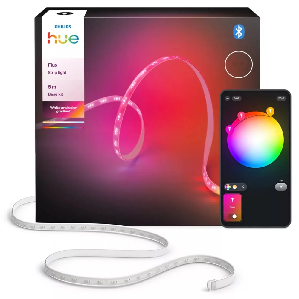 Philips Hue LED-ljusslynge Flux HUE, 20W, innendørs, 10 m v:1470520 Philips Hue LED-ljusslynge Flux HUE, 20W, innendørs, 10 m v:1470520