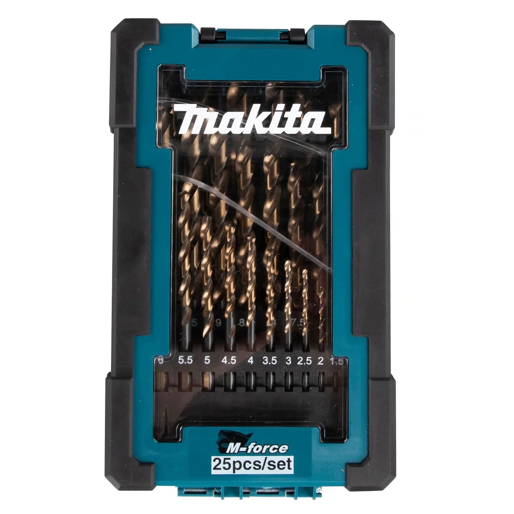 Makita Metallborrsett D-67599 M-force, 1-13 mm, 25 deler v:9603014 Makita Metallborrsett D-67599 M-force, 1-13 mm, 25 deler v:9603014