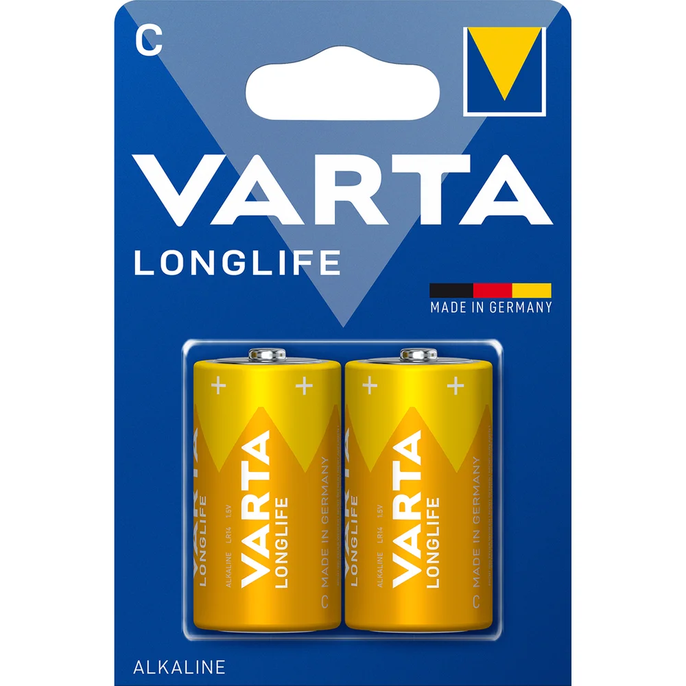 VARTA LONGLIFEBATTERIER C 2PK v:2853531 VARTA LONGLIFEBATTERIER C 2PK v:2853531
