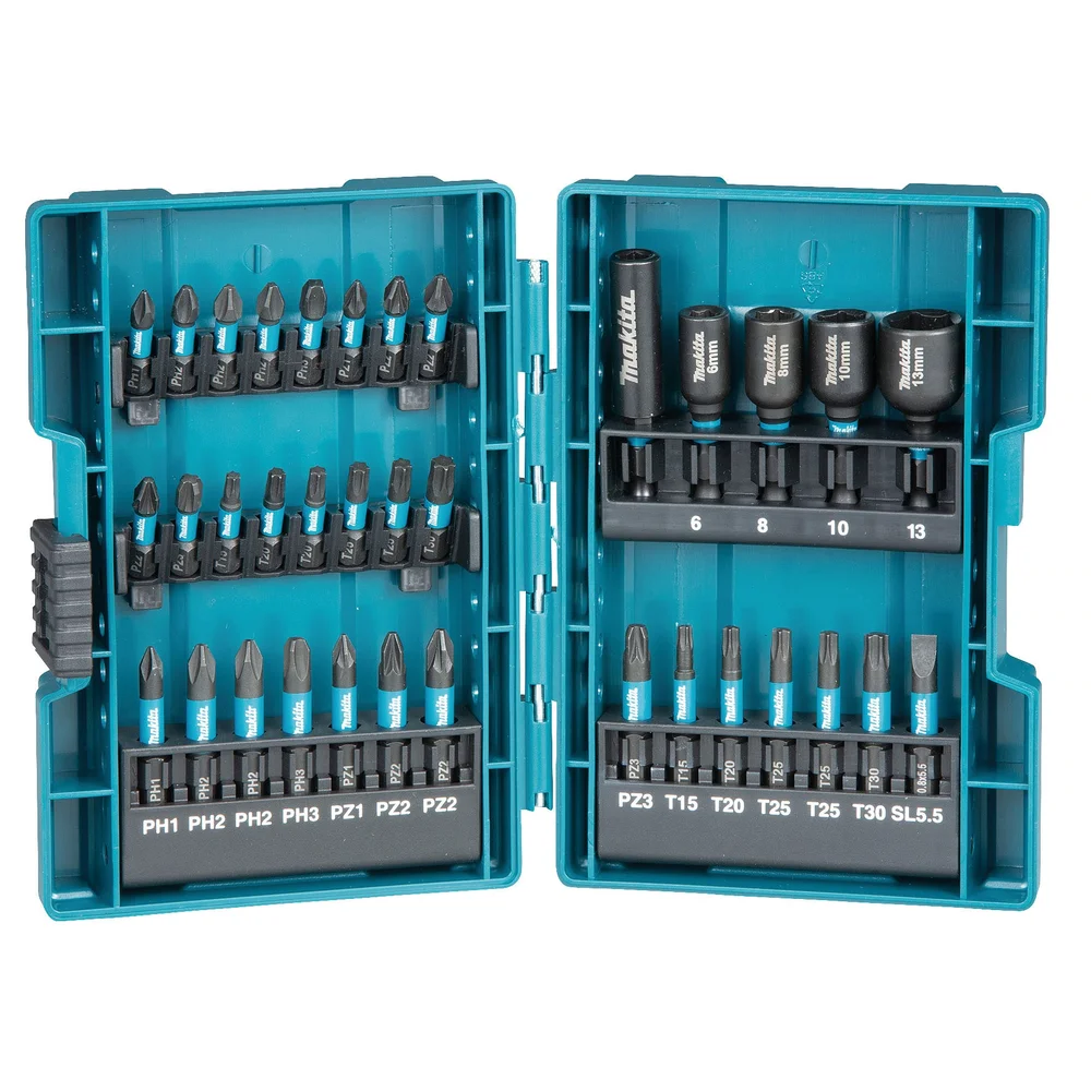 Makita Bitssett B-66880, kraft, 35 deler v:1684943 Makita Bitssett B-66880, kraft, 35 deler v:1684943