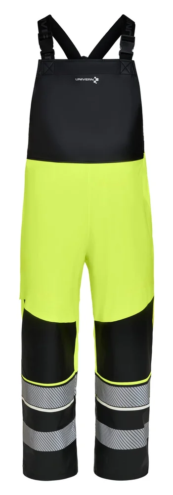 UNIVERN REGNBUKSE STORD 87255 PU BIB KL.2 GUL/SVART v:8611755