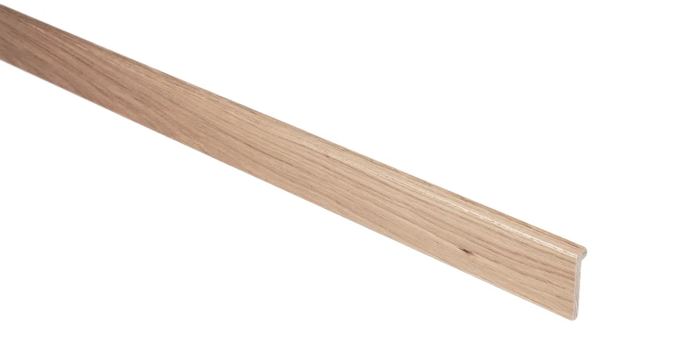 Bakkantlist for trappetrinn 62x14x1000 mm ubehandlet eik v:1698799