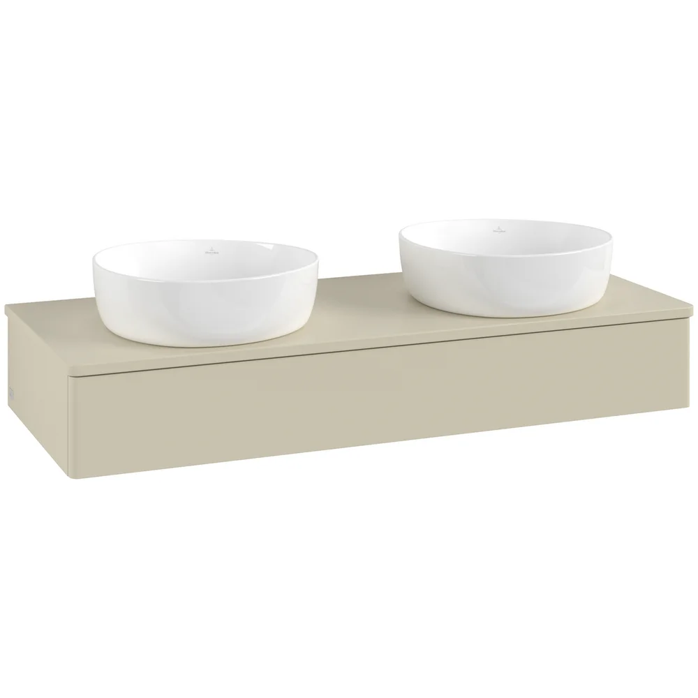 V&B ANTAO SERVANTSKAP 1 SKUFF GLATT 1200X190X500 FOR 2 SERV. U/KRANHULL SILKEGRÅ v:1007190