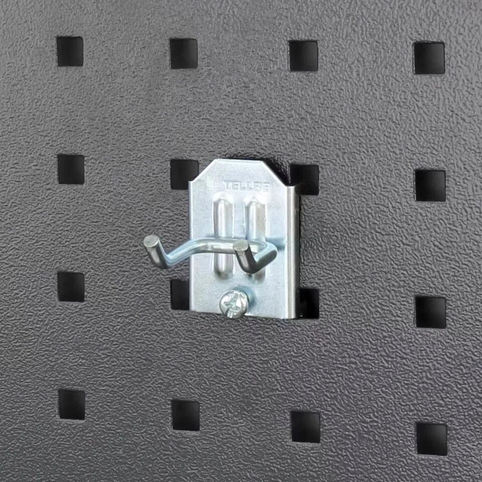 Tellbe Dobbelt krok til verktavle, elfz, 5x35x30 mm, 3-pakning v:9125464 Tellbe Dobbelt krok til verktavle, elfz, 5x35x30 mm, 3-pakning v:9125464