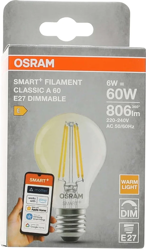 OSRAM LED-pære Classic 60 E27 v:4554437 OSRAM LED-pære Classic 60 E27 v:4554437