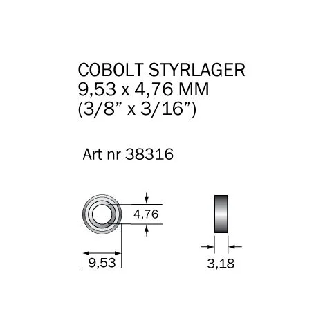 38316 Cobolt Kulelager 3132952