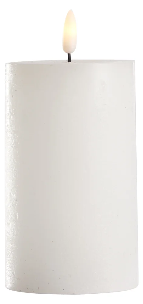 Kubbelys med LED-flamme Ø7,5 x H12,5 cm v:3735704