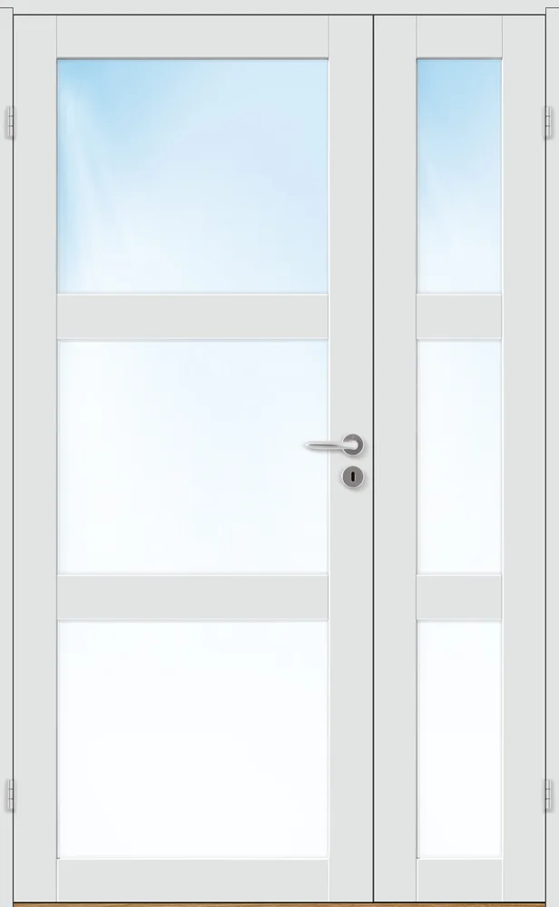 Sidefelt innerdør 40×200 Base 3 med glass hvit v:2893424 Sidefelt innerdør 40×200 Base 3 med glass hvit v:2893424