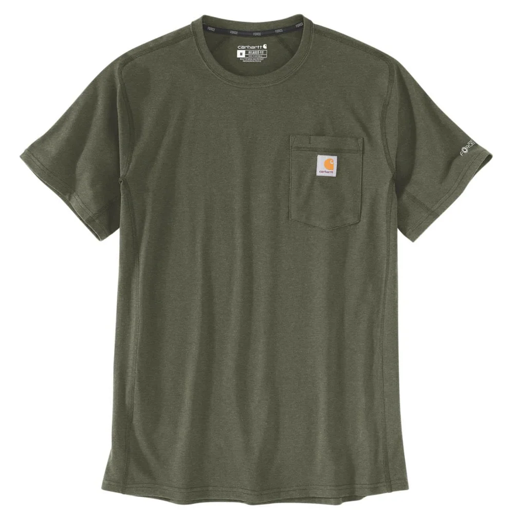 Carhartt T-skjorte Force, olivengrønn v:1008502