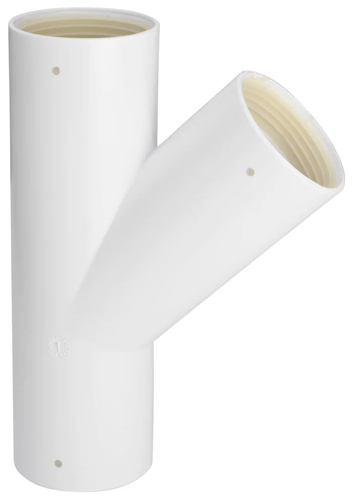 Gelia Grenrør 45° med fast gummiringtetning, 45×45 gr, hvit v:9992362 Gelia Grenrør 45° med fast gummiringtetning, 45×45 gr, hvit v:9992362