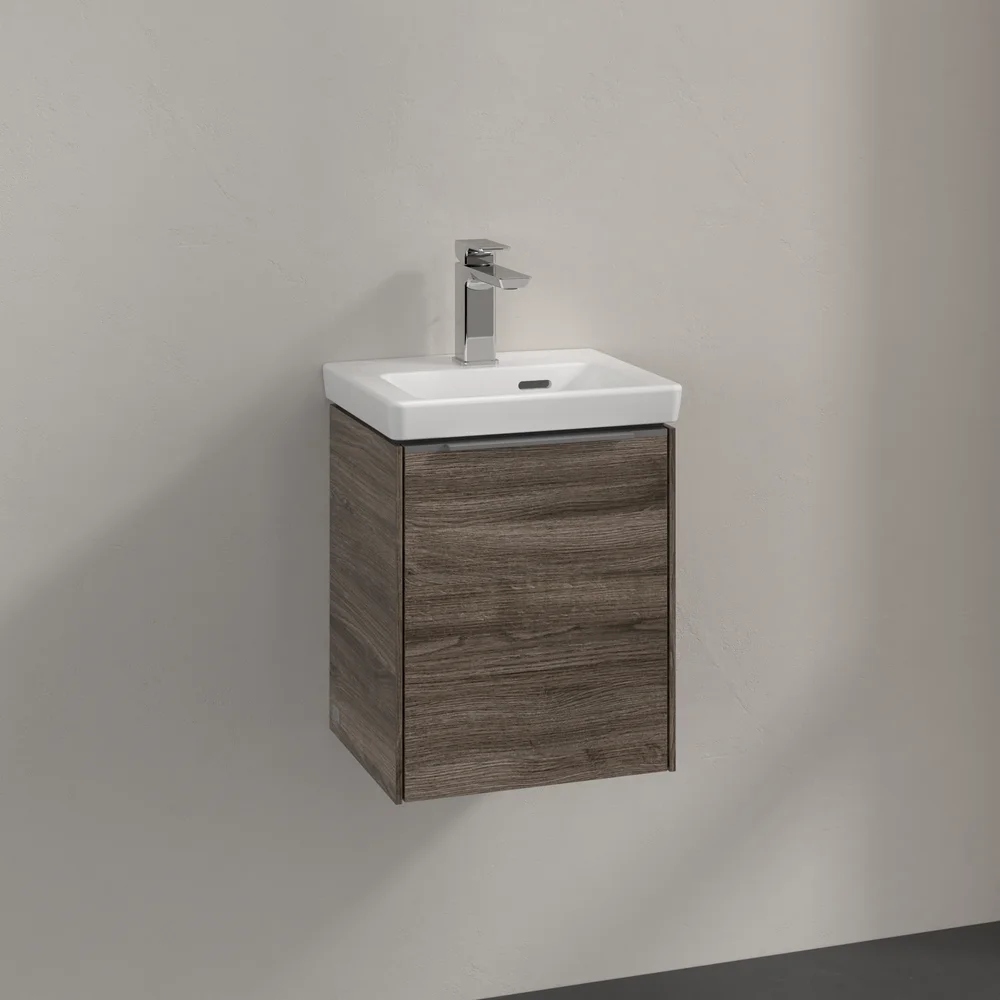 V&B SUBWAY 3.0 SERVANTSKAP 35X42 HØYRE STONE OAK HÅNDTAK I KROM v:7603419