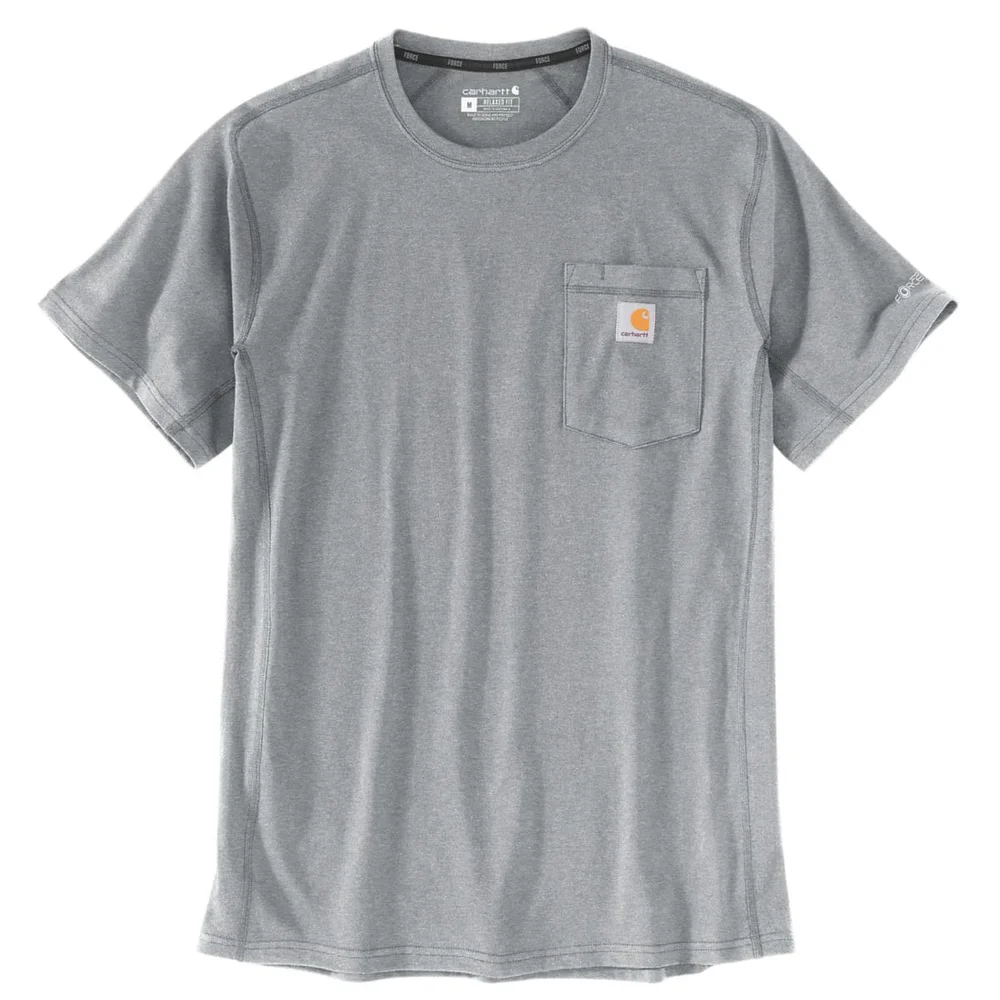 Carhartt T-skjorte Force, gråmelert v:6467023 Carhartt T-skjorte Force, gråmelert v:6467023