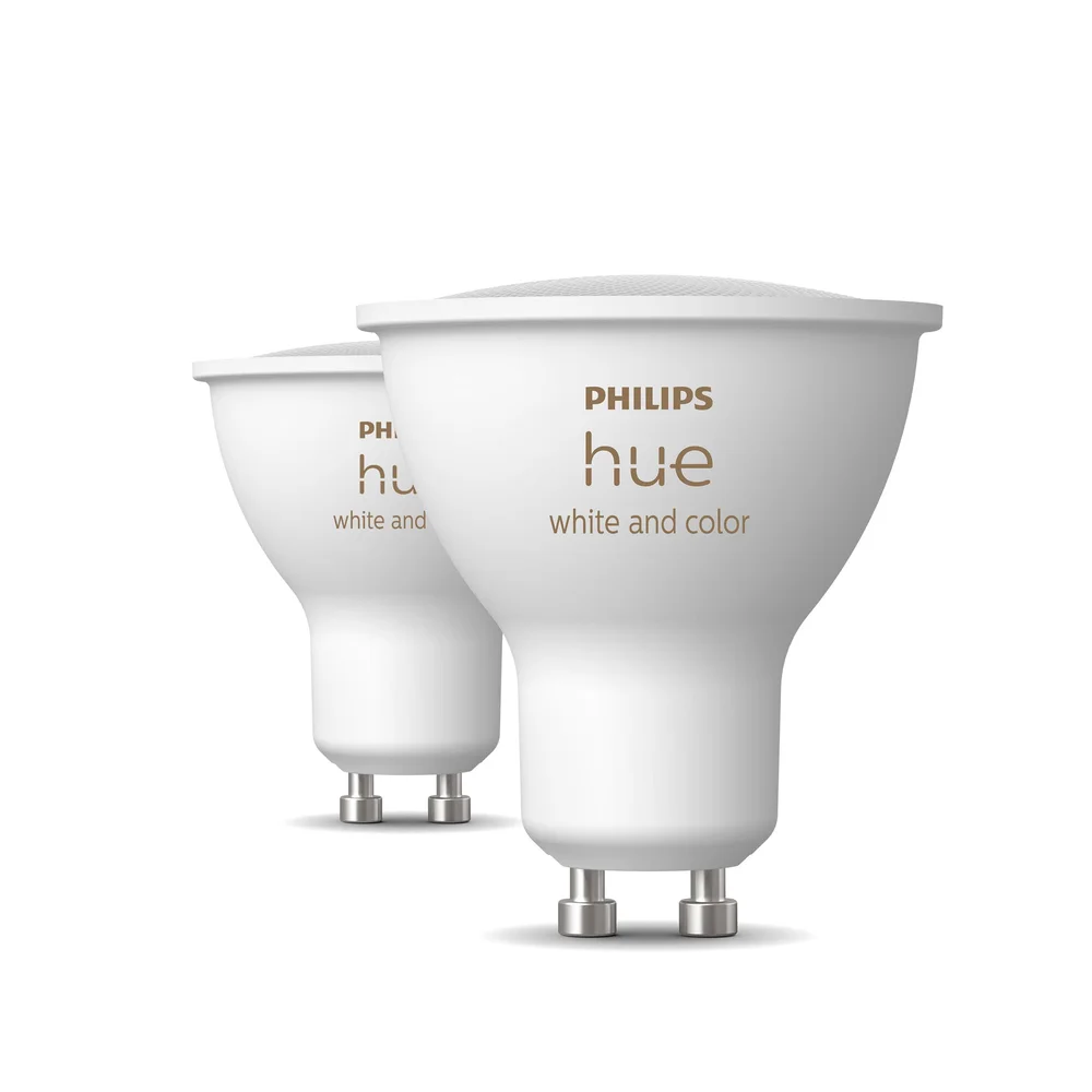 Philips Hue LED-lampe HUE, WCA, GU10, 4,2W, 2-pakning v:3258929