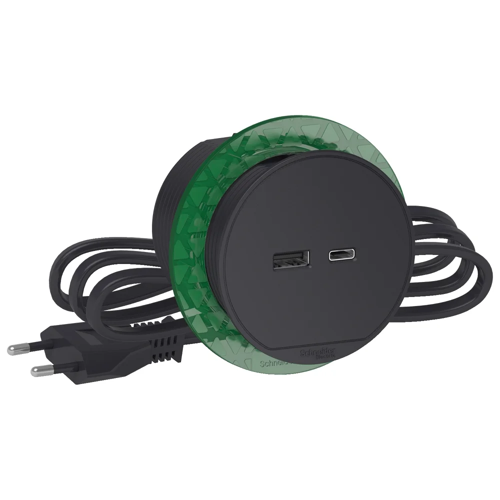 SCHNEIDER BORDENHET XS USB-A-C ANTRASITT v:1336328 SCHNEIDER BORDENHET XS USB-A-C ANTRASITT v:1336328