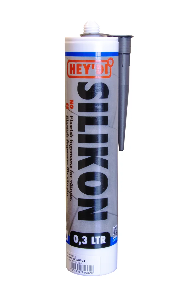 SILIKON 300ML GRÅ HEYDI SILIKONFUGEMASSE FOR VÅTROM v:7648307