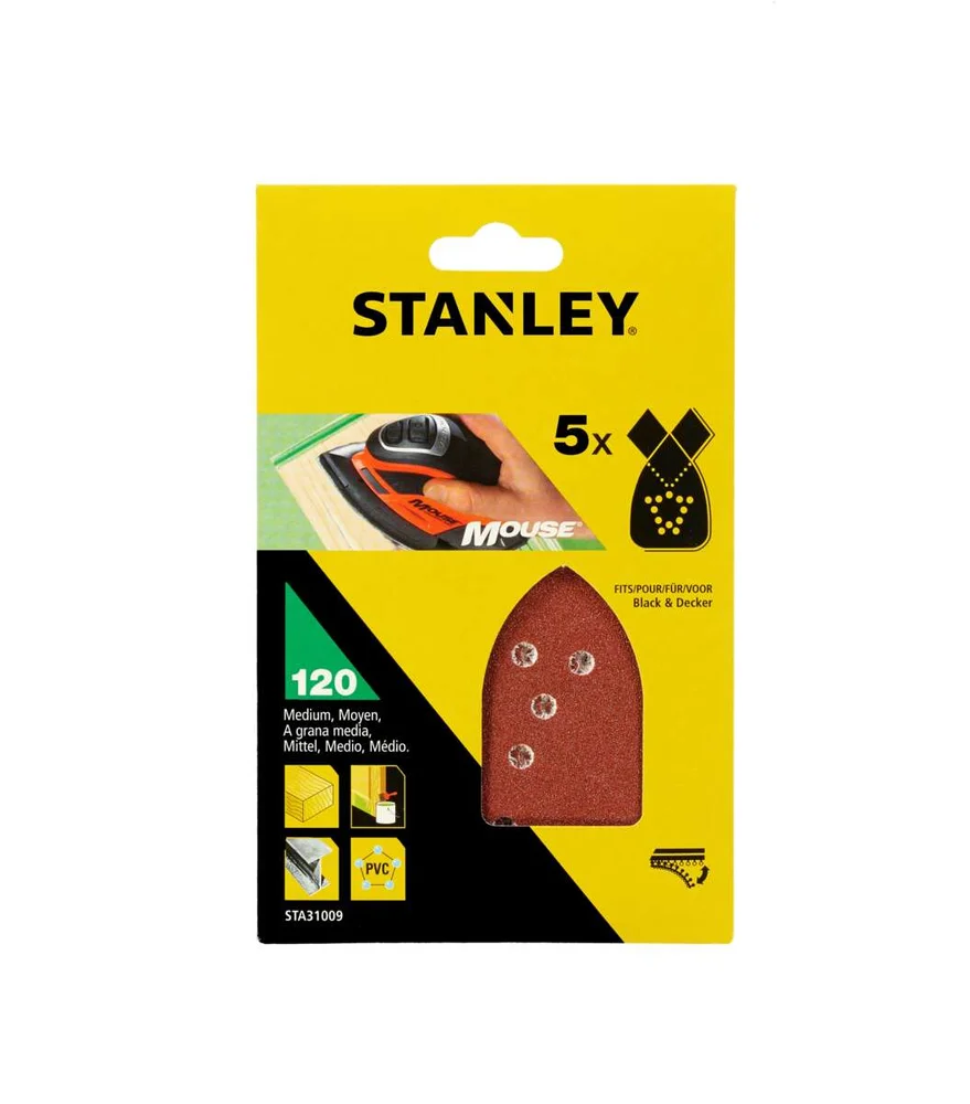 Stanley STA31009 Mouse slipepapir 5-pk v:8077216
