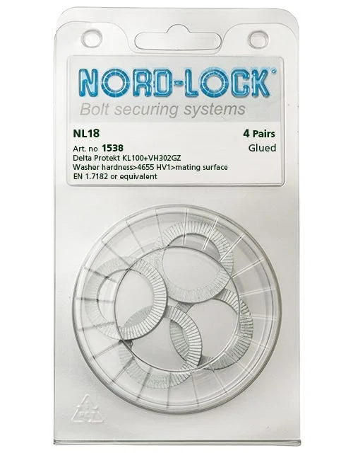NORD-LOCK NORDLOCK SKIVE STÅL NL 18 v:2811836 NORD-LOCK NORDLOCK SKIVE STÅL NL 18 v:2811836