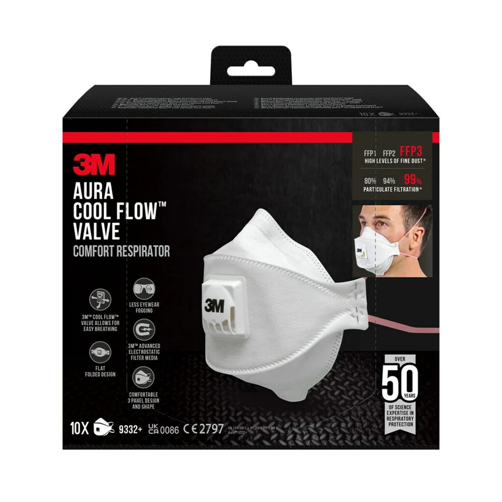 Maske fint støv 9233 PRO10 FFP3 v:3268758 Maske fint støv 9233 PRO10 FFP3 v:3268758