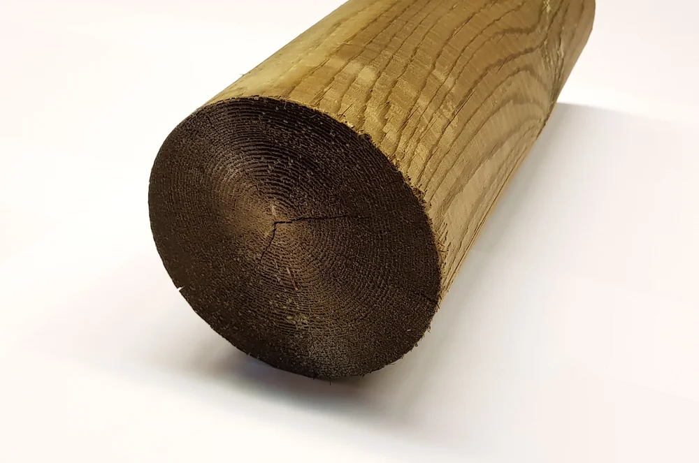 Furu 10cm dreid stolpe 4,0m cuimp tanalith e - klasse a v:5367934