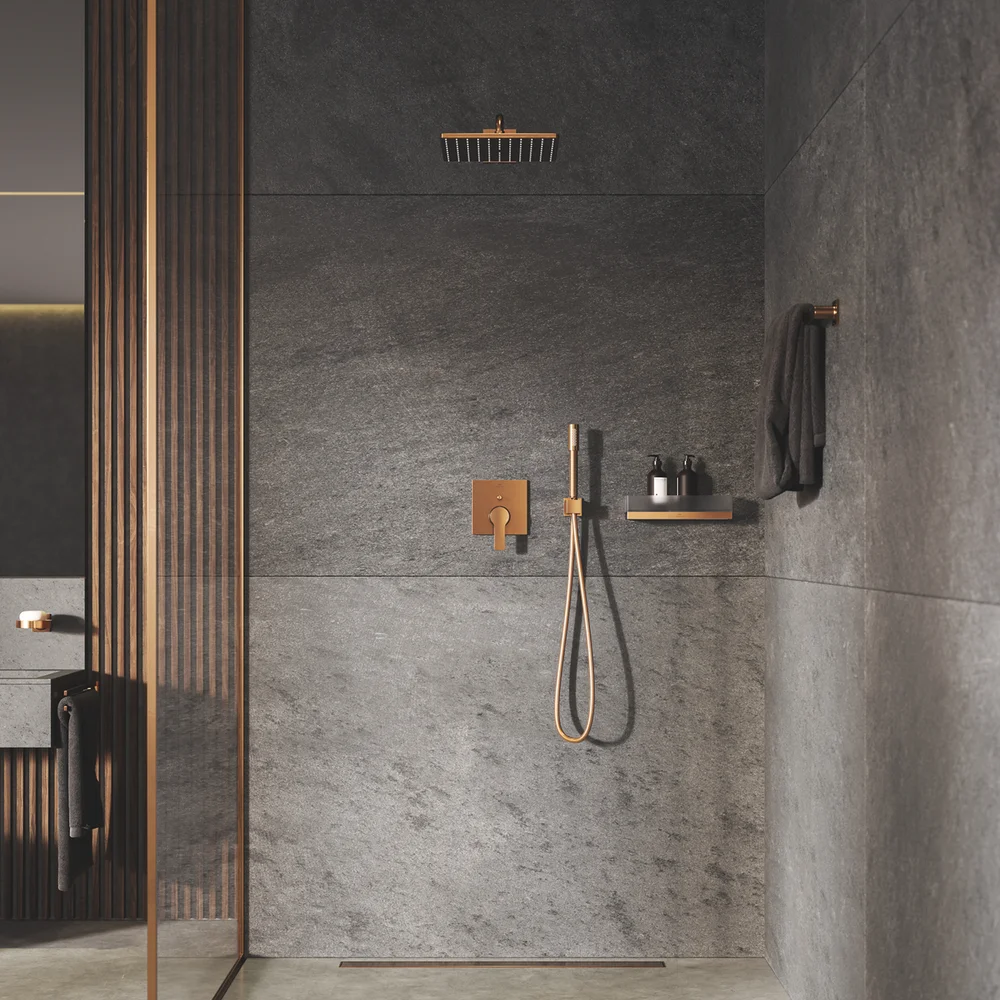 GROHE RSH 310 MONO CUBE HODEDUSJ M/DUSJARM 422MM 7,5L BØRSTET WARM SUNSET v:8682162