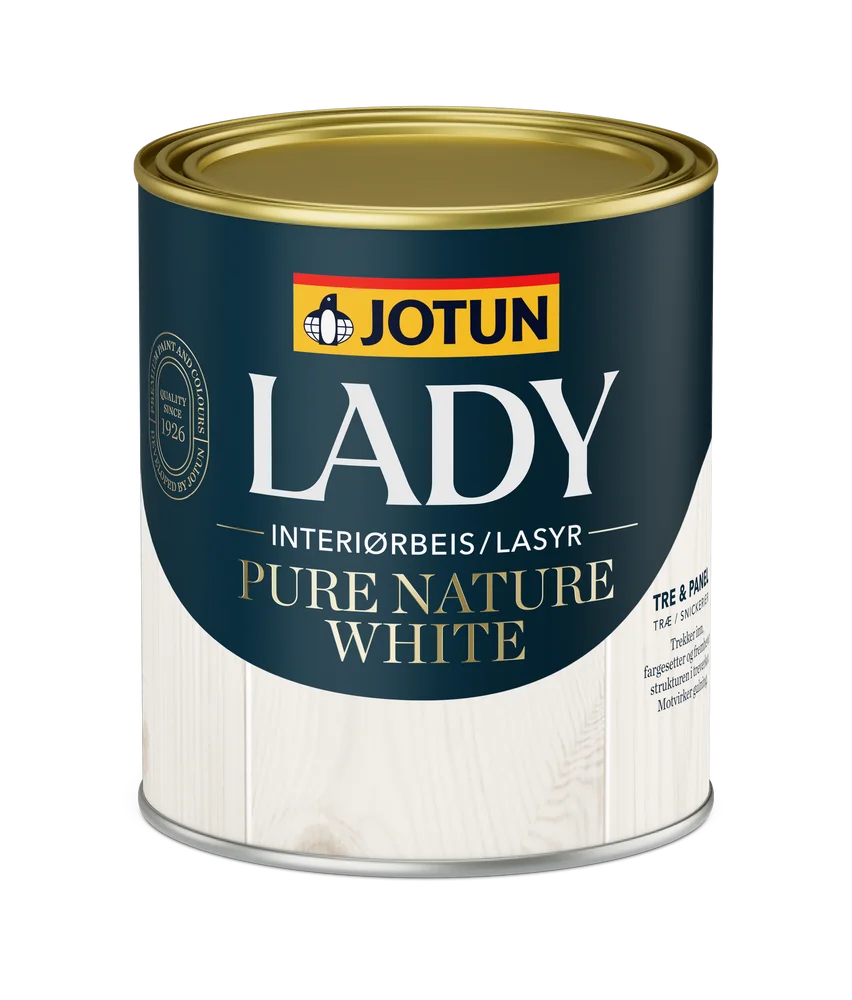 LADY Pure Nature interiørbeis hvit 0,75 l – vegg- og takmaling v:4260404 LADY Pure Nature interiørbeis hvit 0,75 l – vegg- og takmaling v:4260404