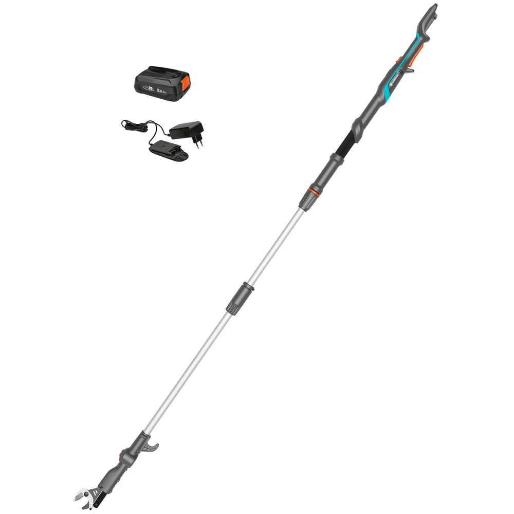 Gardena Stangsaks HighCut 250/18V P4A batteridrevet teleskopisk, komplett med batteri og lader. v:5374099 Gardena Stangsaks HighCut 250/18V P4A batteridrevet teleskopisk, komplett med batteri og lader. v:5374099