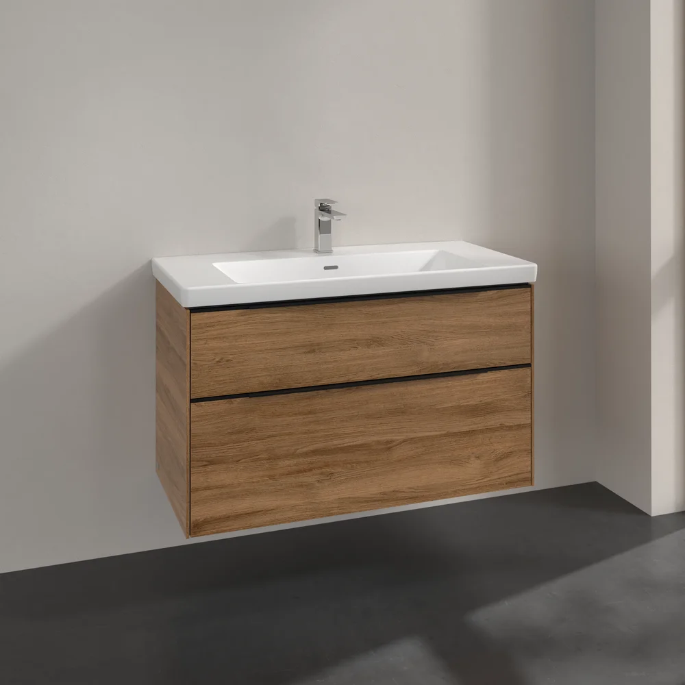 V&B SUBWAY 3.0 SERVANTSKAP 97X57 KANSAS OAK HÅNDTAK I VOLCANO BLACK v:8044658