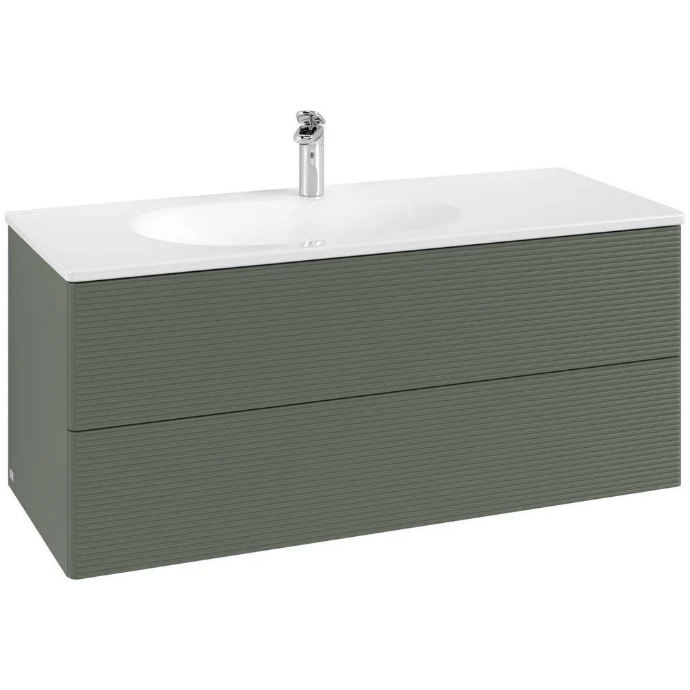 V&B ANTAO SERVANTSKAP 2 SKUFFER RILLET 1188X504X492 VENSTRE GRØNN v:4800279