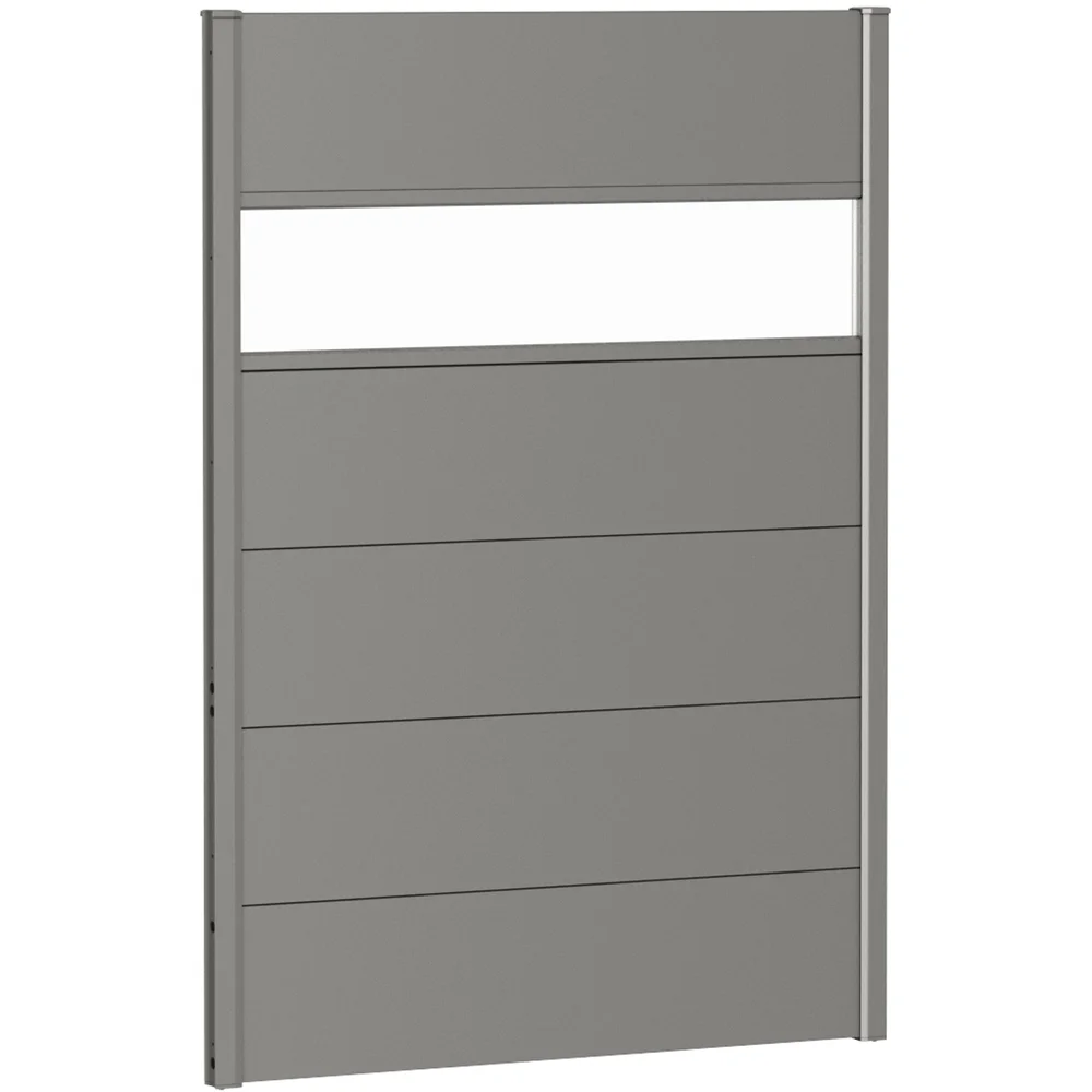 BIOHORT VEGGPANEL FOR LEVEGG AKRYLGLASS 100X135 KVARTSGRÅ METALLIC v:9501743