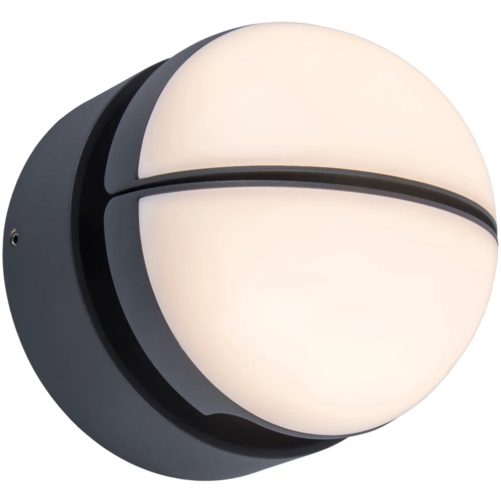 LUTEC ARCHITECTURAL EKLIPS VEGGHENGT LAMPE MØRK GRÅ v:9618559