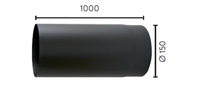 RØYKRØR Ø150 L1000 RETT BP v:2143468 RØYKRØR Ø150 L1000 RETT BP v:2143468