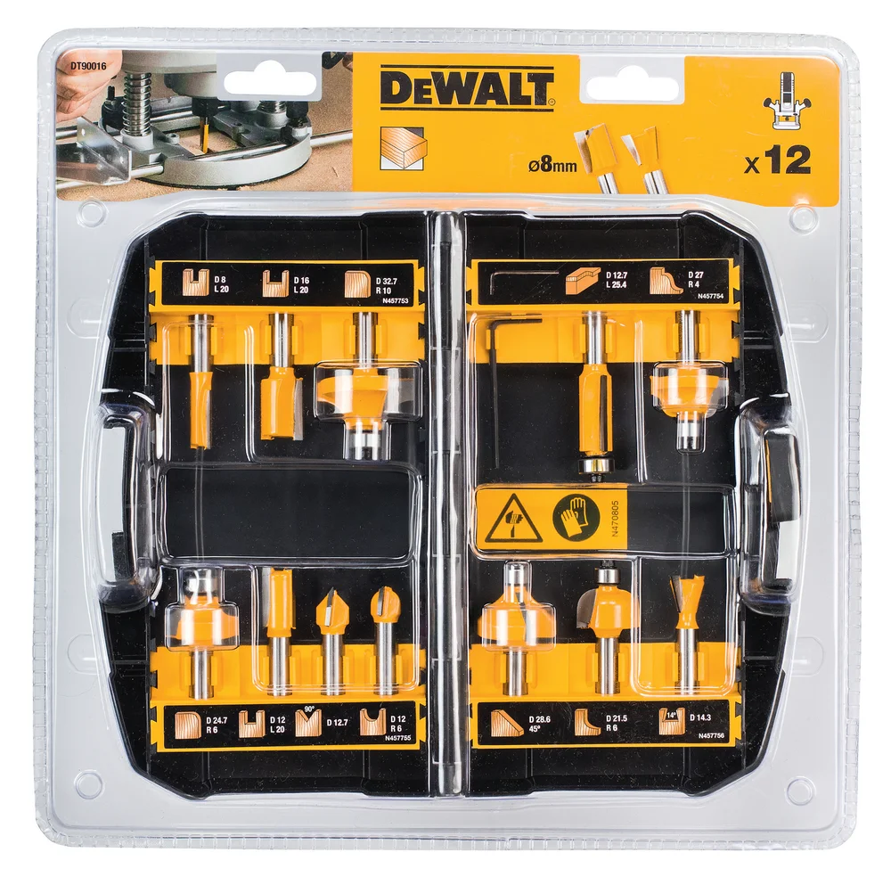 DEWALT FRESESETT DT90016 12STK v:5544467