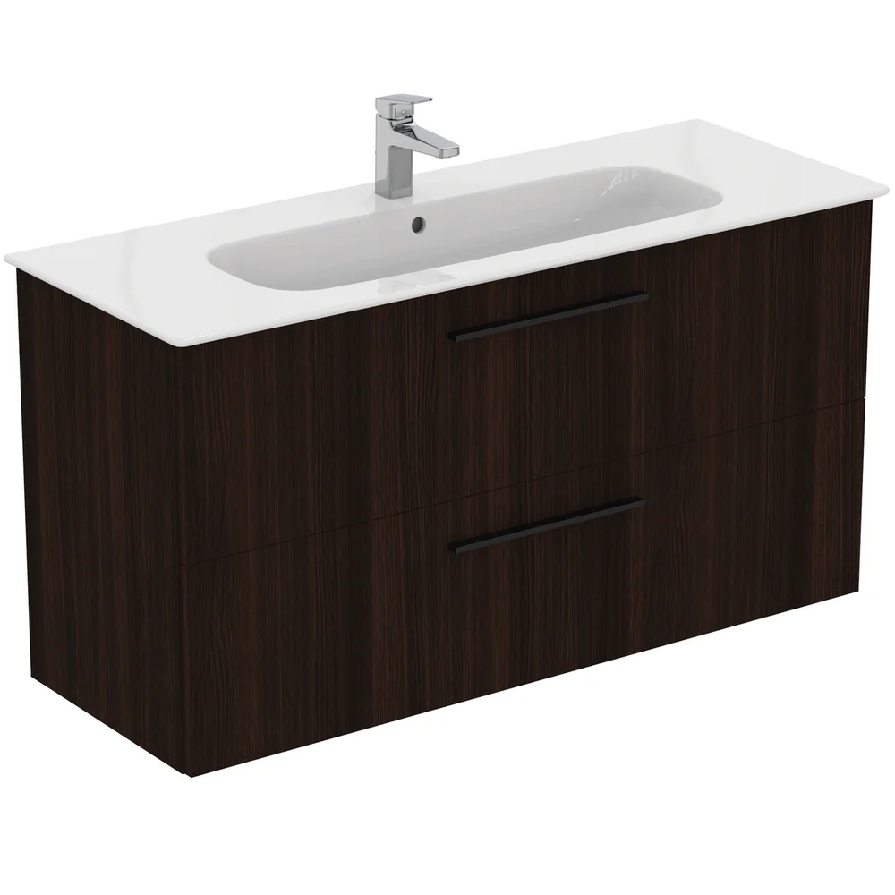 IDEAL STANDARD I.LIFE A BADEROMSMØBEL 1240X460 COFFEE OAK M/SORT HÅNDTAK v:4952875 IDEAL STANDARD I.LIFE A BADEROMSMØBEL 1240X460 COFFEE OAK M/SORT HÅNDTAK v:4952875