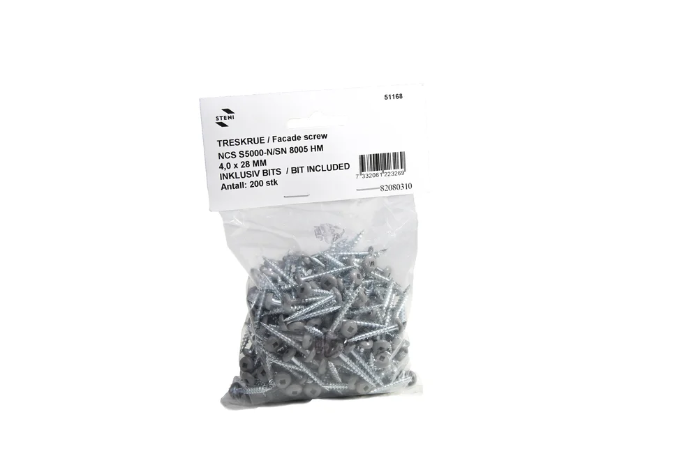 Skrue tre SN 8005 halvmatt PAK 200 4,0 X 28 mm v:2630849