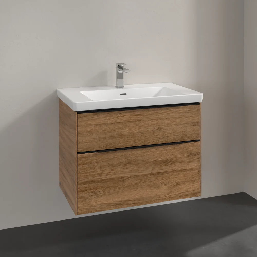 V&B SUBWAY 3.0 SERVANTSKAP 77X57 KANSAS OAK HÅNDTAK I VOLCANO BLACK v:7025675