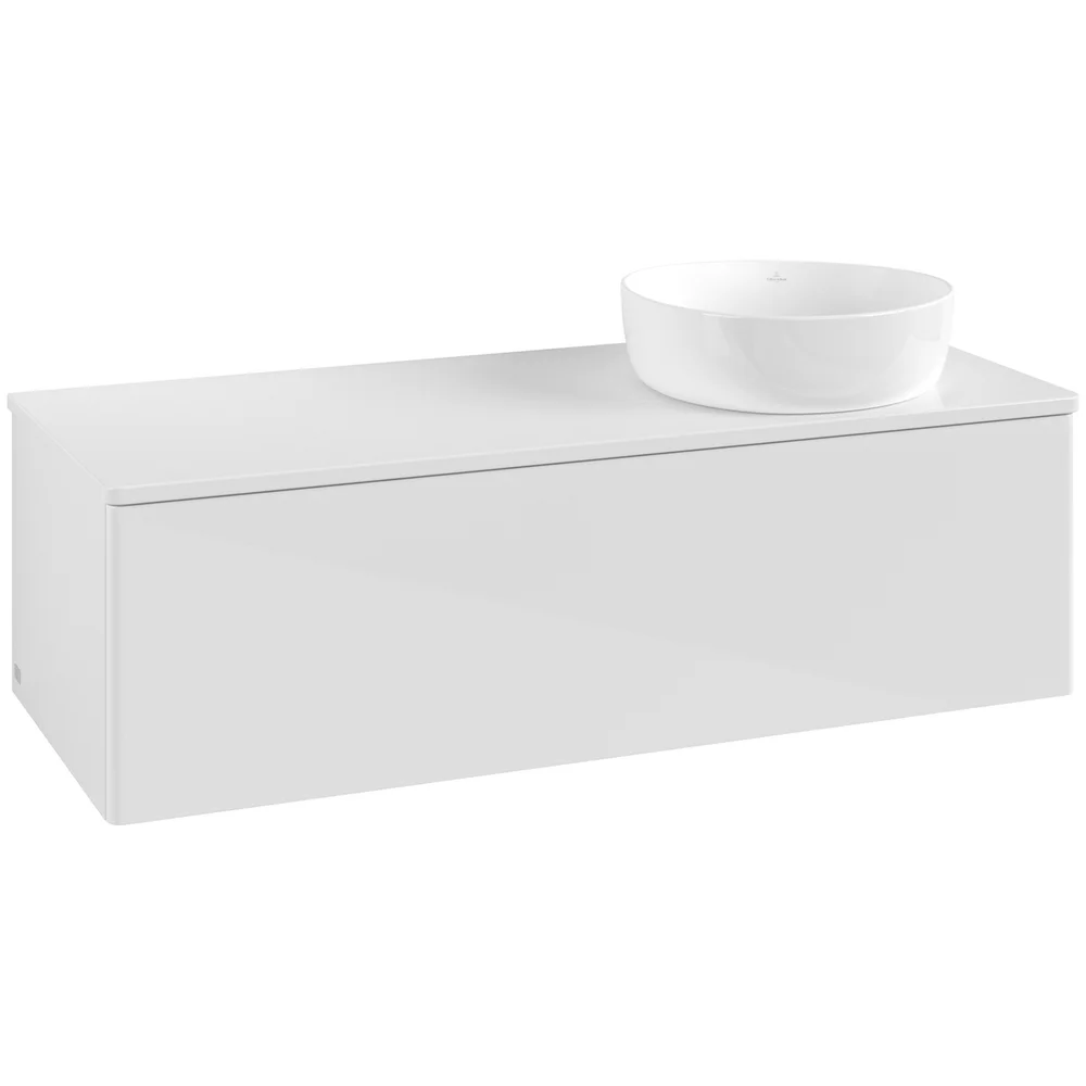 V&B ANTAO SERVANTSKAP 1 SKUFF GLATT 1200X360X500 HØYRE U/KRANHULL HVIT v:7960319