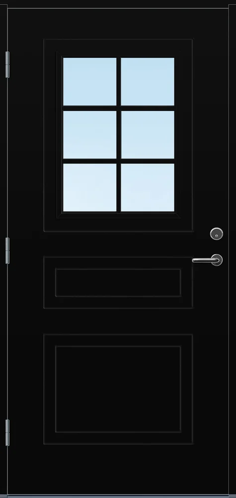 Ytterdør 100×210 Stryn med glass svart venstre v:6849273