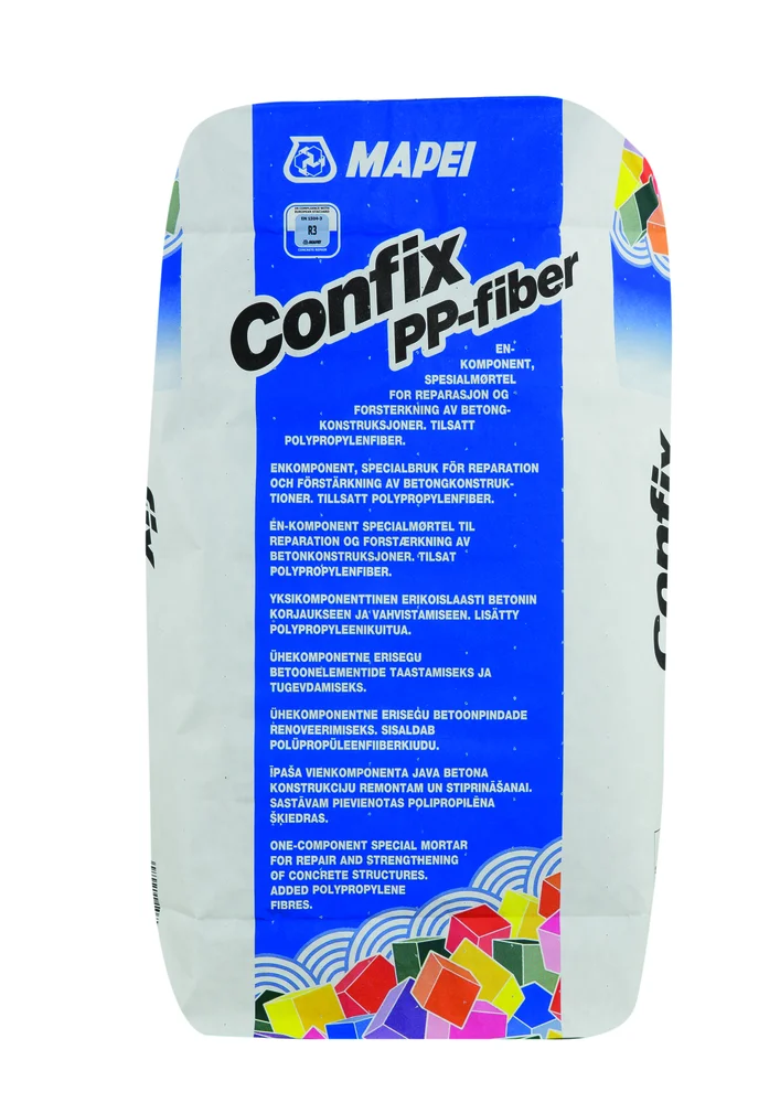 Mørtel reparasjon confix polypropylenfiber 25 kg v:1895512 Mørtel reparasjon confix polypropylenfiber 25 kg v:1895512