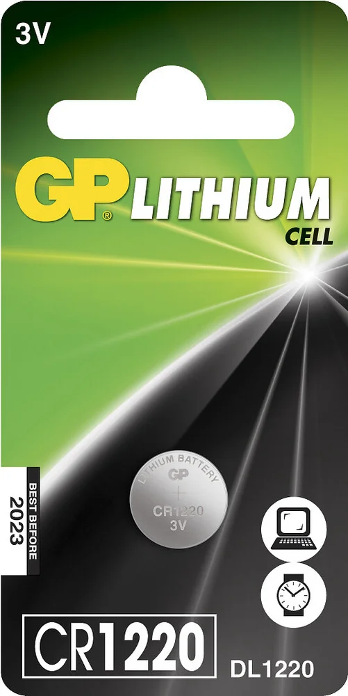 GP Batterier Knappecelle CR1220 v:9708270 GP Batterier Knappecelle CR1220 v:9708270