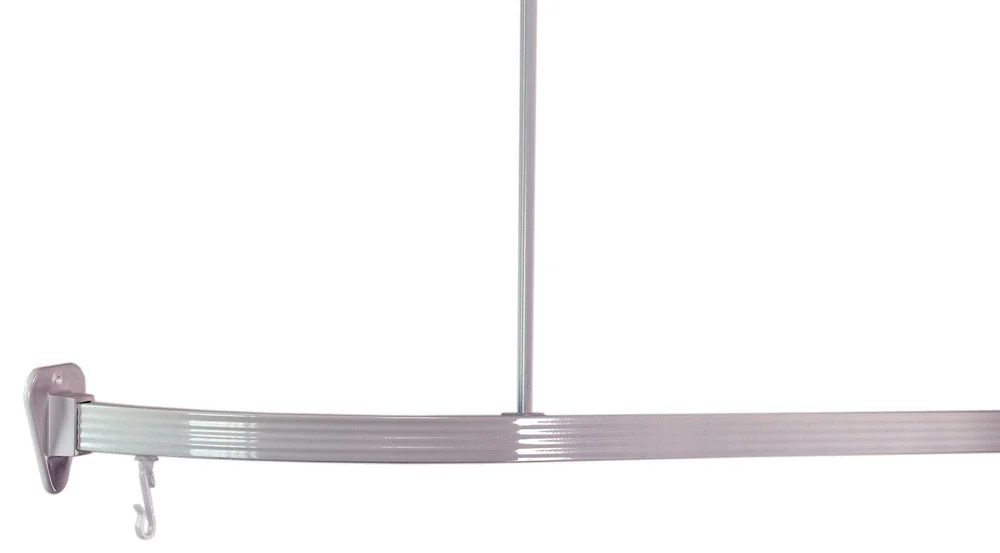 Gelia Dusjforhengstang med takfeste, 90°, 900×900 mm, hvit v:7737523