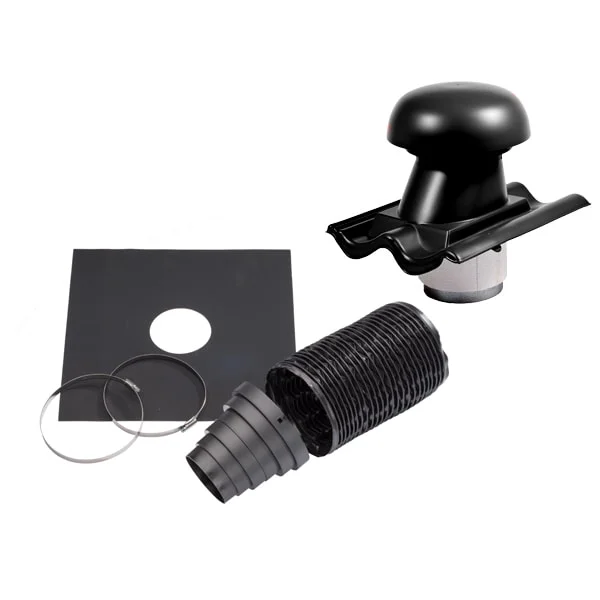 Takhatt pakke for ventilasjon enkelkrum HV160 sort v:2355458