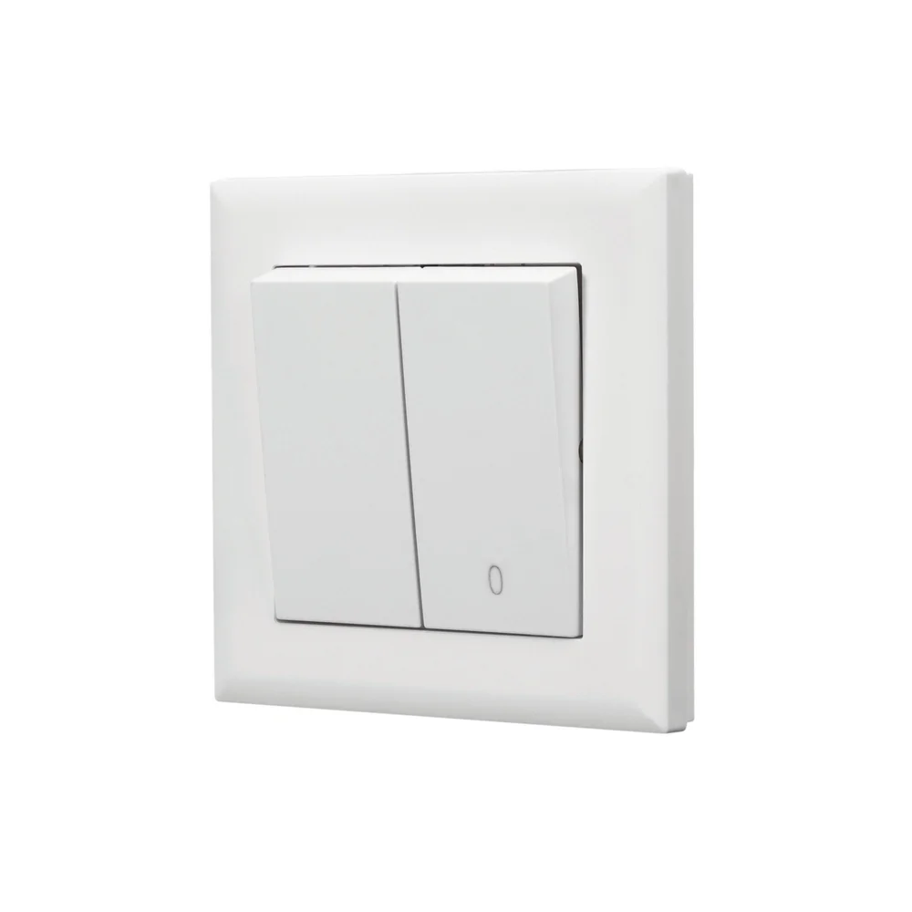 Bryter 2+1-pol innfelt 84×84 mm hvit v:8822688